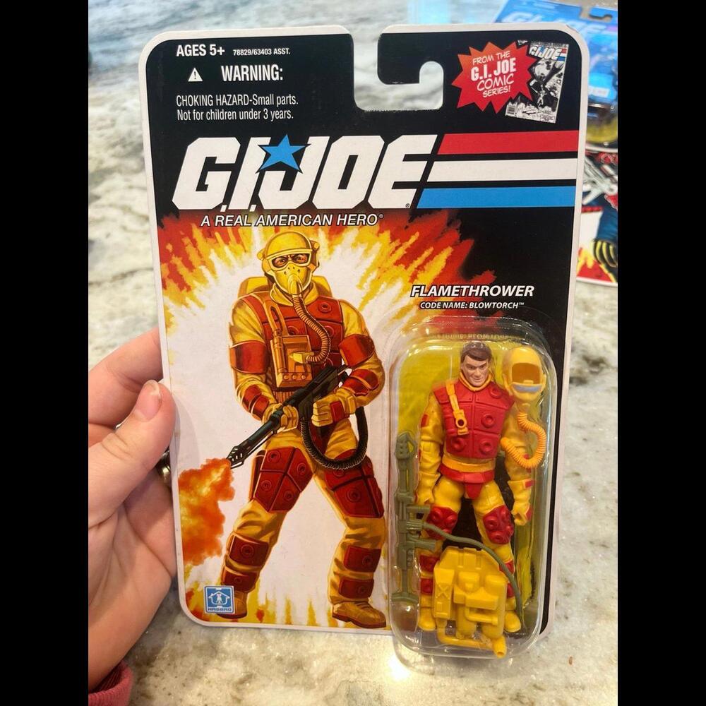 Hasbro GI Joe Flamethrower "Blowtorch" Action Figure SEALED NEW